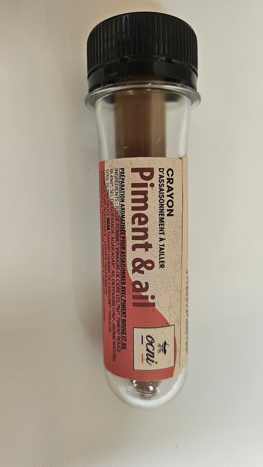 Crayon assaisonnement piment et ail , OCNI, DLC COURTEFIN Juillet