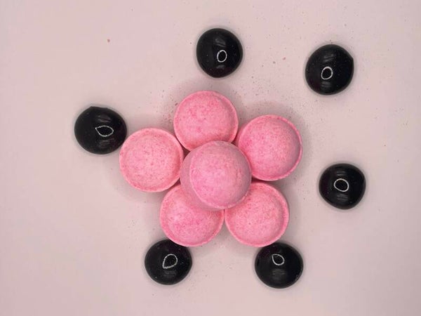 Mini-billes de bain fraise