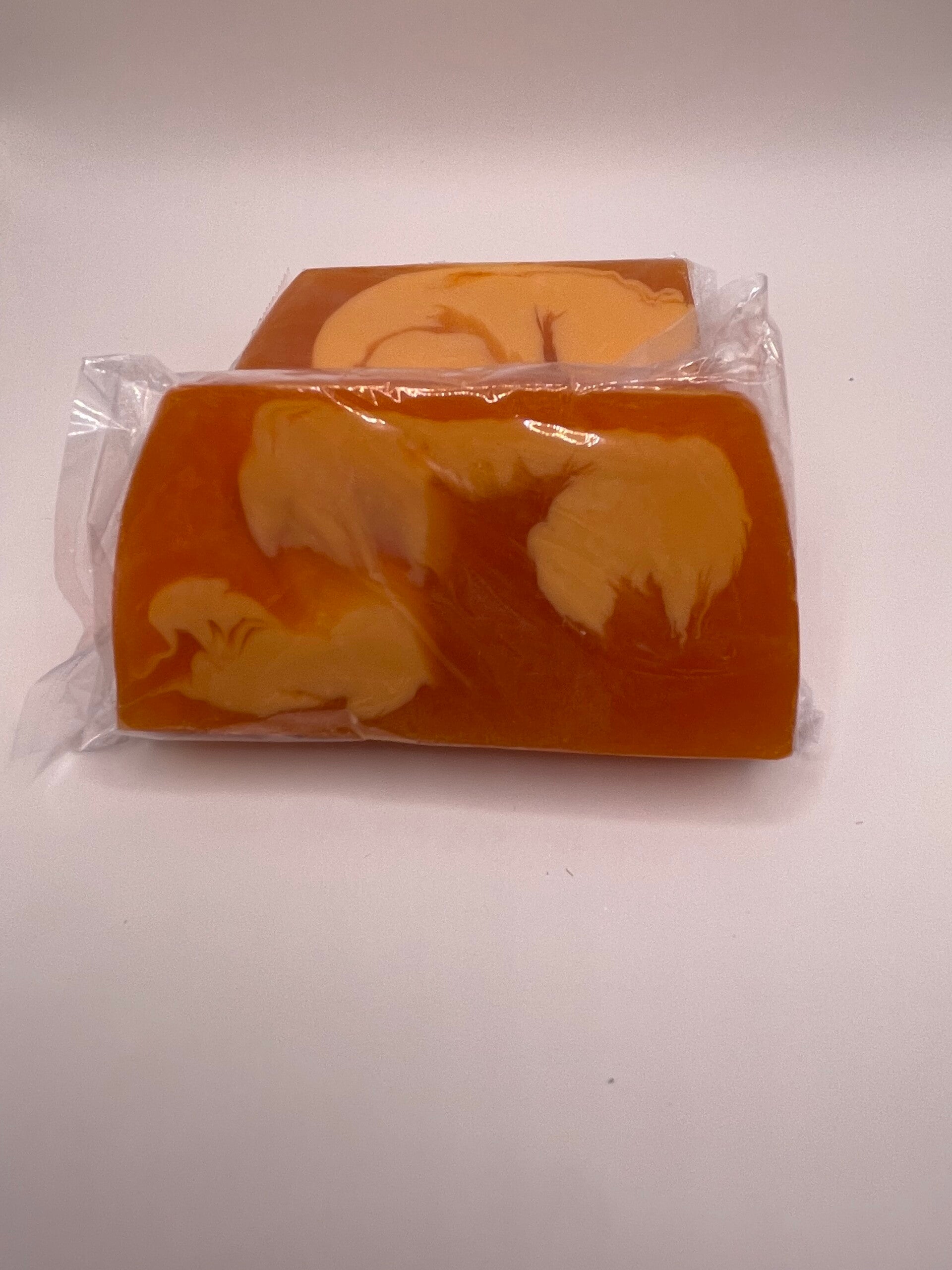 Tranche de savon caramel entre 90g/100g
