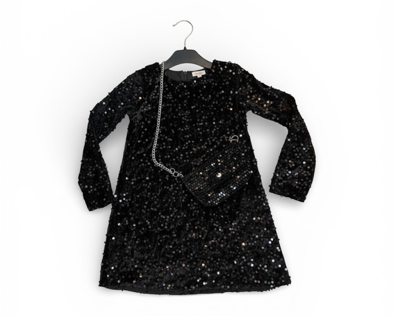 Glitter Jurkje met tasje - Zwart