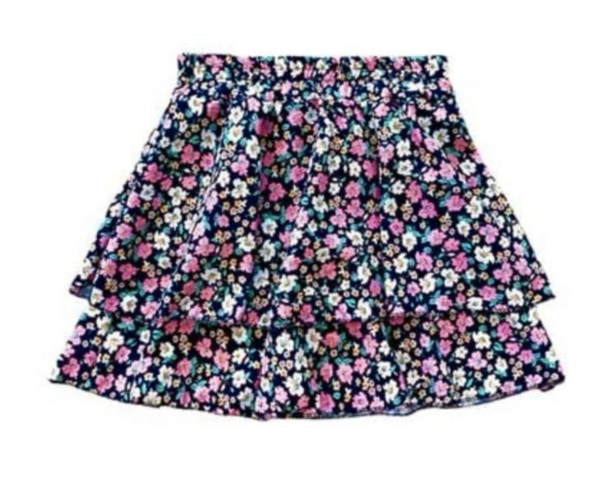 Meisjesrok met een bloemenprint