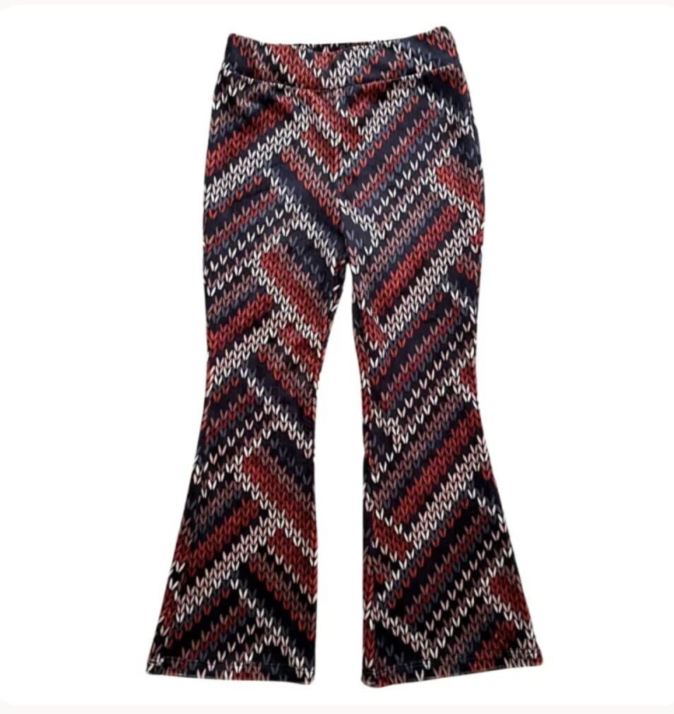 Stijlvolle flared broek met zigzag print