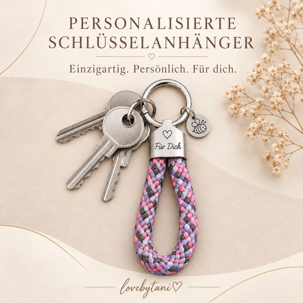 Personalisierter Schlüsselanhänger Segeltau