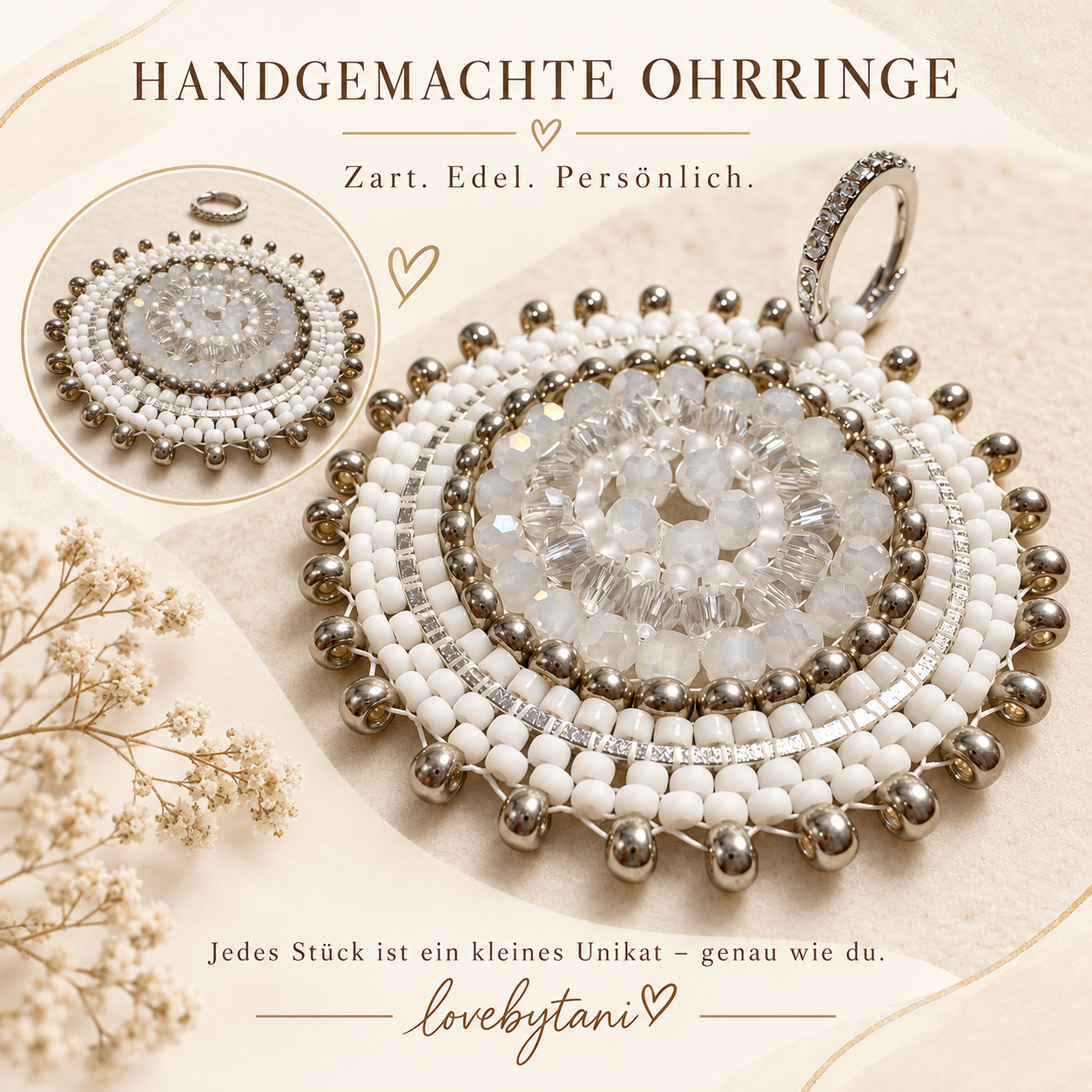 Boho-Ohrringe in deinen Wunschfarben (Einzelstück)