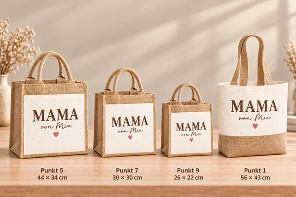 Personalisierte Tasche - dein Text - verschiedene Taschen-Ausführungen - Shopper, Badetasche, Einkaufstasche - deine Tasche