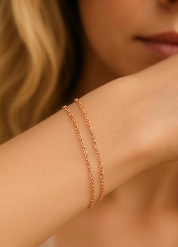 Zartes Armkettchen ein oder zweifach Gold/Silber