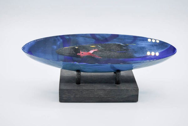 KOSTA BODA; B.VALLIEN. ART OBJECT BOAT LIMITED EDITION 19 CM
