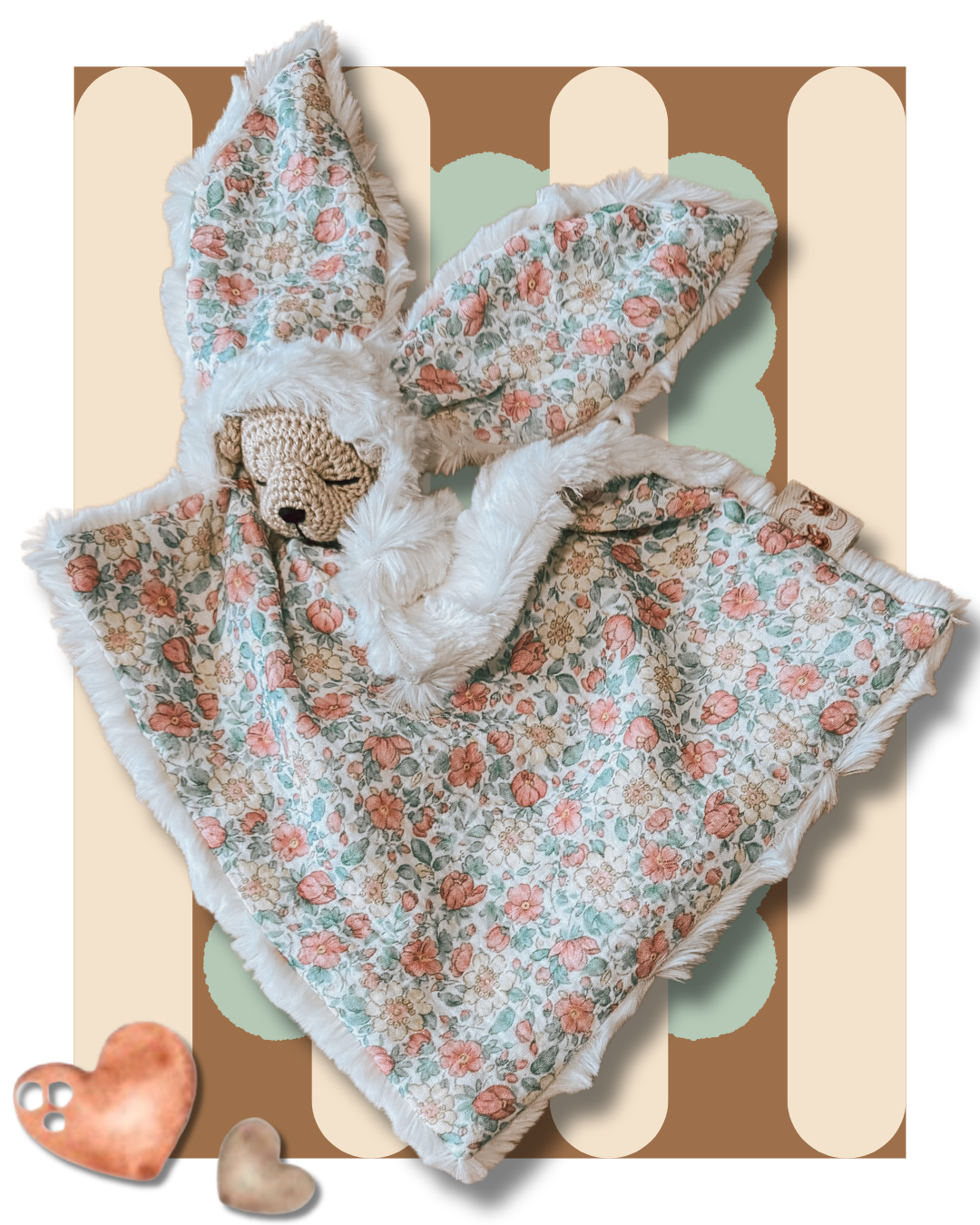 Simone P'tite Noursonne Liberty Rose/Fluffy Écru
