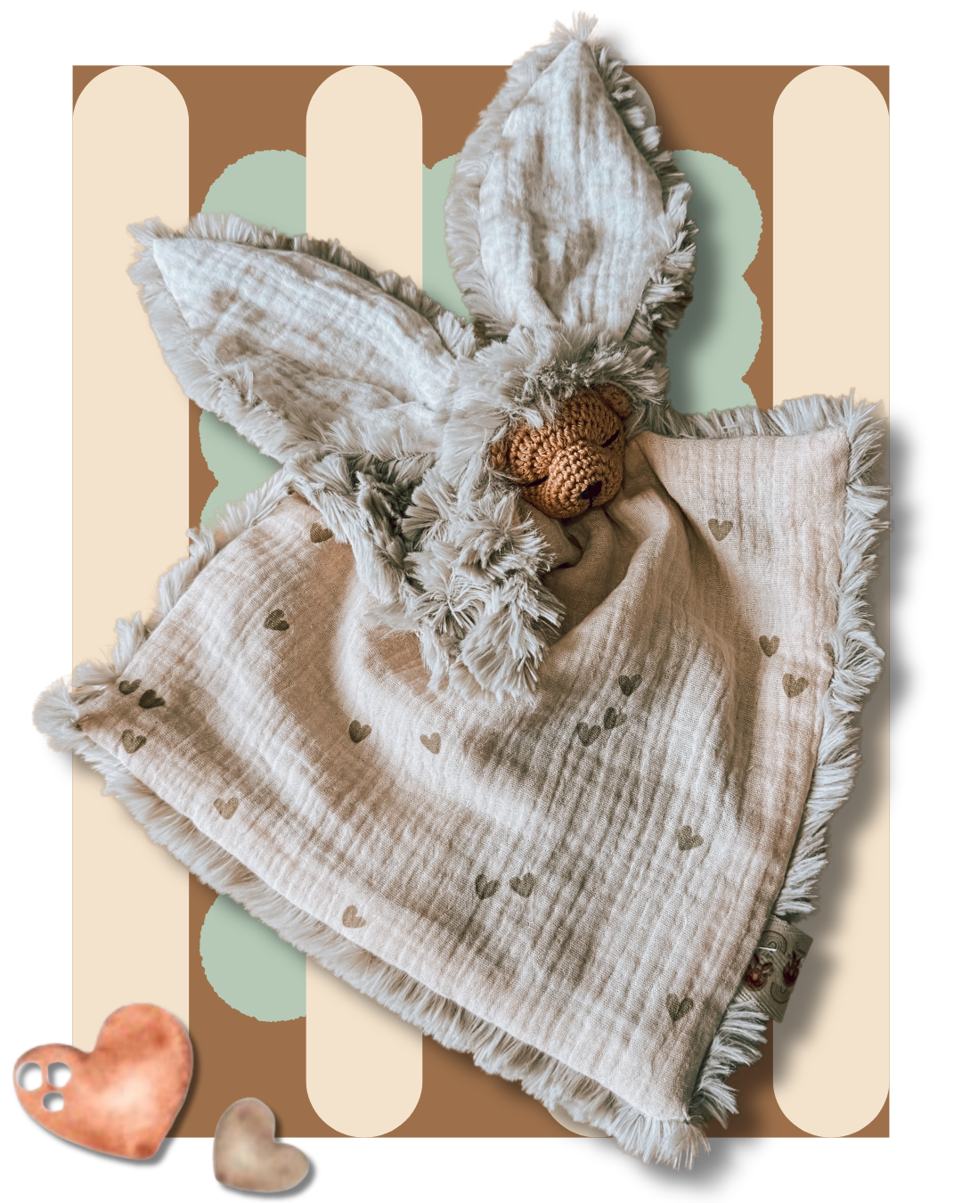 Léon P'tit Nourson Ptit Coeur/Fluffy Gris Sable