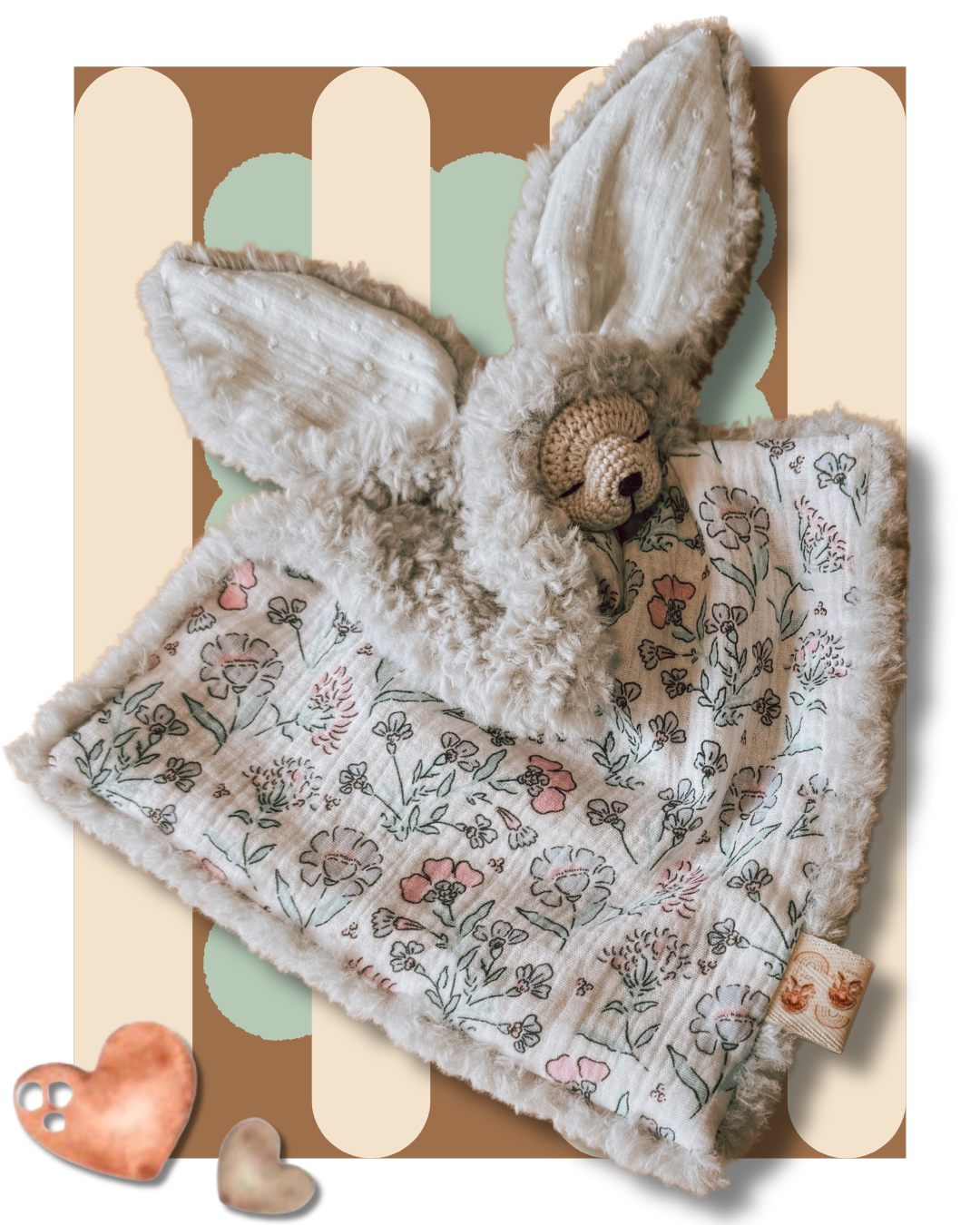 Simone P'tite Noursonne Flower/Teddy Gris Clair