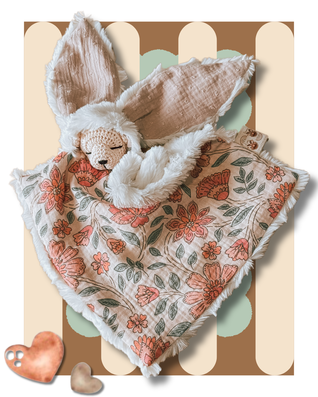 Simone P'tite Noursonne Saara Rose/Fluffy Écru