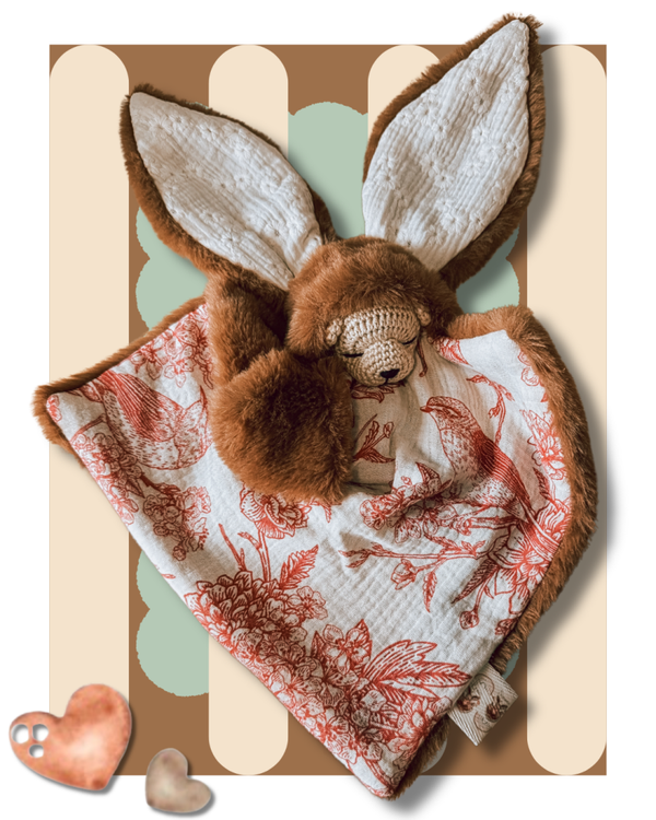 Simone P'tite Noursonne Birdy Grenat/Peluche Chocolat