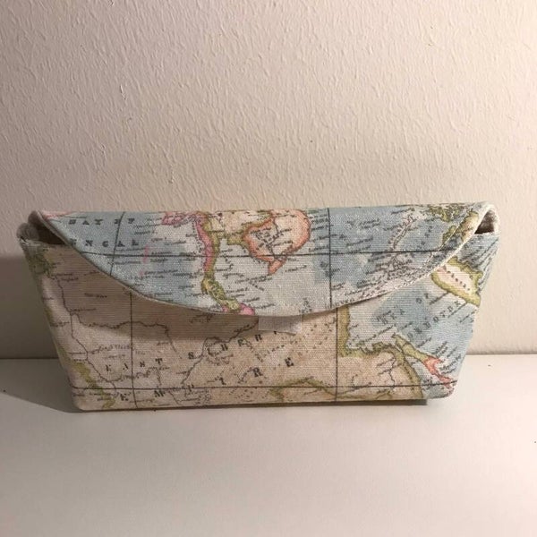Bril etui landkaart