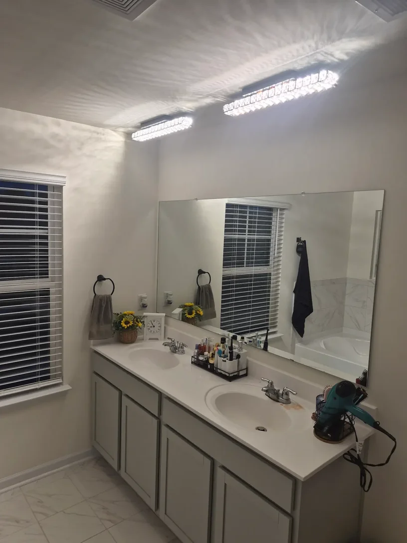 Bathroom light fixtures installed by Kais Pro Repairs in Monroe Georgia
