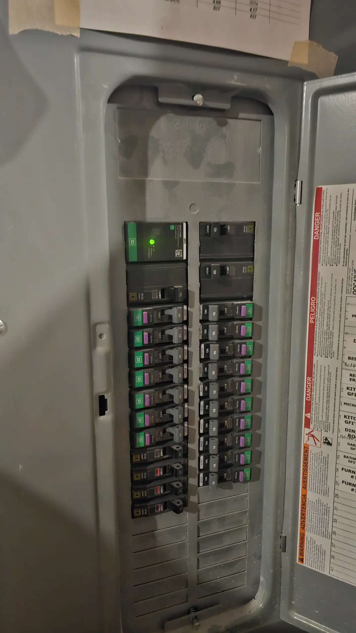 Whole-home surge protector installed at the main electrical panel in Loganville Georgia