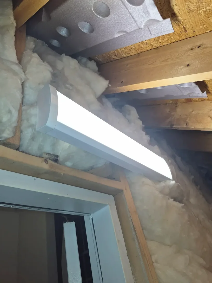 Crawl-space light installed by Kais Pro Repairs in Monroe Georgia