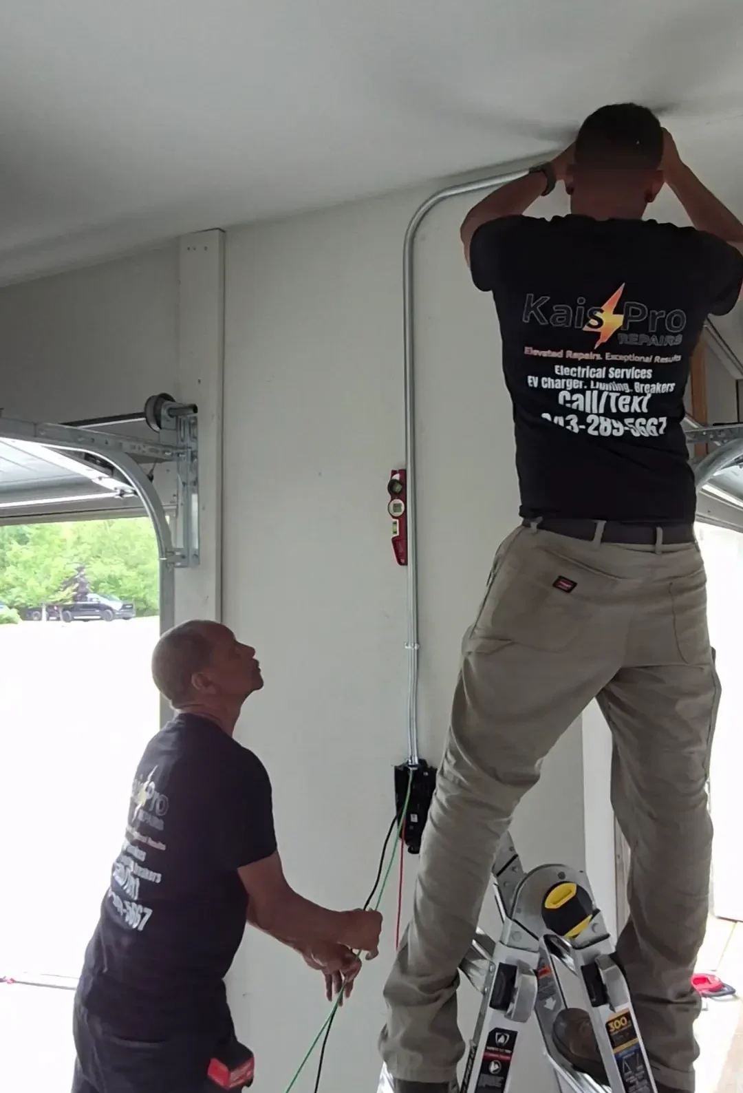 Level 2 EV charger installation project by Kais Pro Repairs in Loganville Georgia