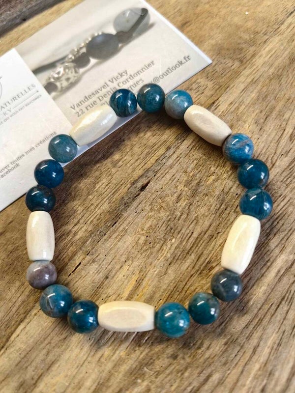 Bracelet Apatite - Bois