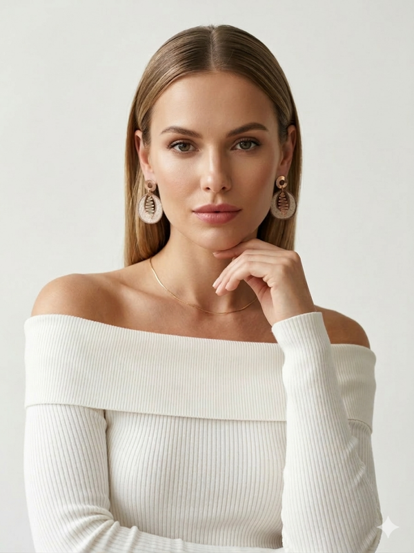 Boucles d'oreilles brodées création artisanale unique