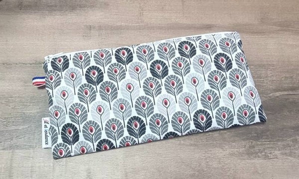 Trousse accessoires tissu imperméable fait main