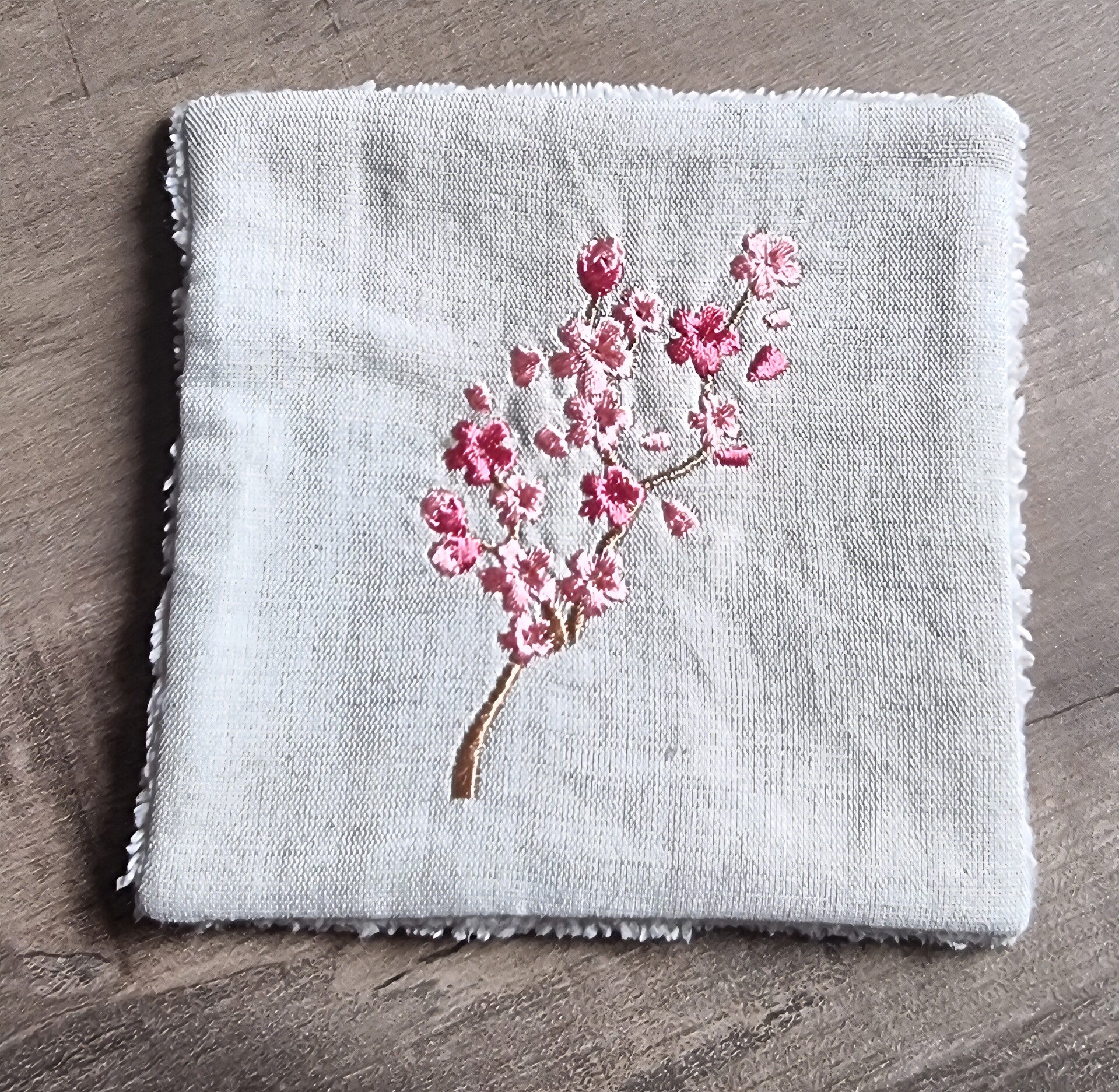 Brodée fleurs de cerisier