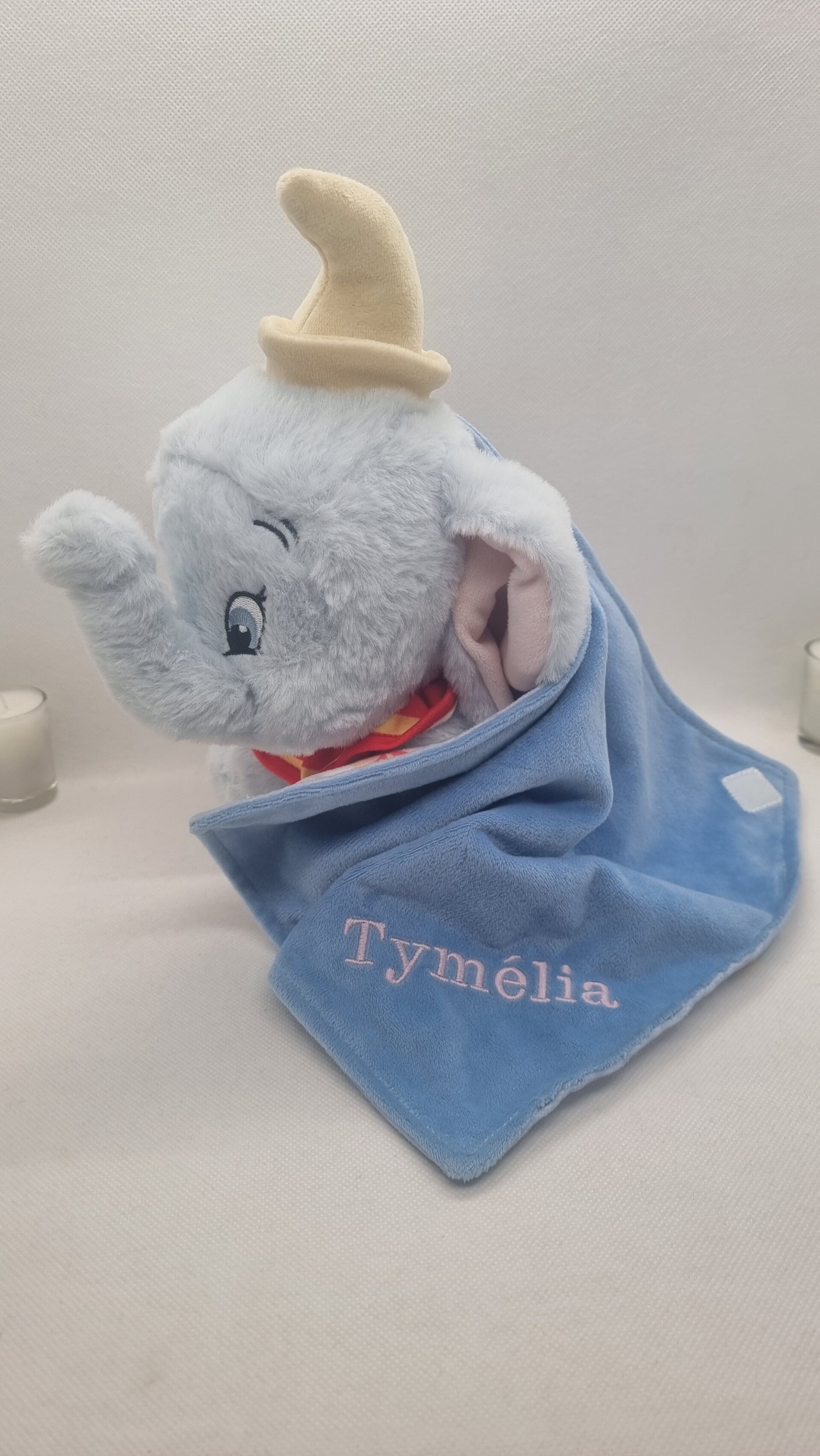 Doudou dumbo prénom brodé 