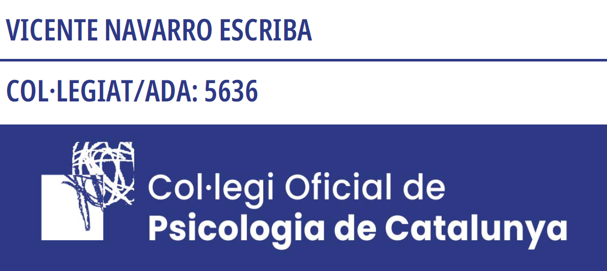 Vicente Navarro Escriba, psicólogo general sanitario en Sabadell