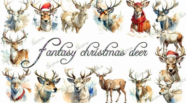 Fantasy christmas deer