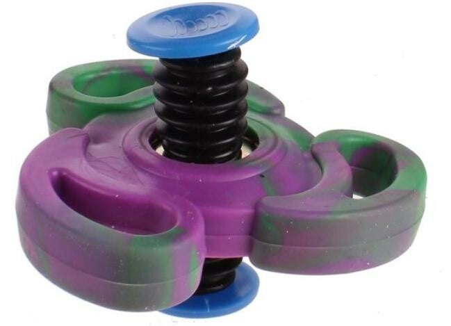 Tom Springing Flip Spinner Junior 7 Cm Paars/groen rond