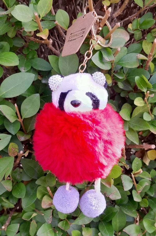Sleutelhanger Panda 20 * 8 Cm Rood