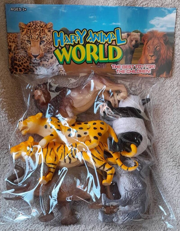 Happy Animal World - Wilde Dieren - 5 Stuks
