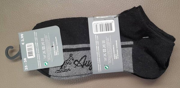 Sneaker Socks Zwart/Grijs Maat 35 - 38