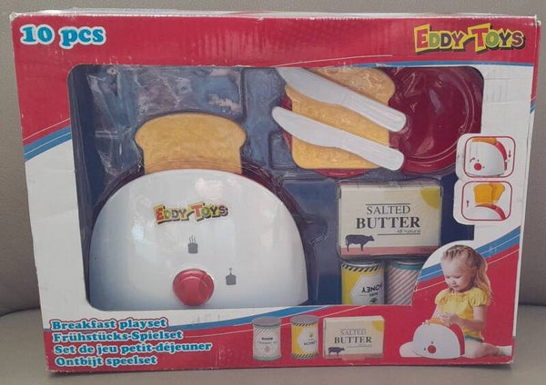 Eddy Toys Ontbijt Speelset Rood/wit 10-delig
