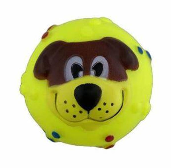 Squeaky Dog Toys - Piep Speelgoed Voor Honden - Bal - Geel - 8 Cm