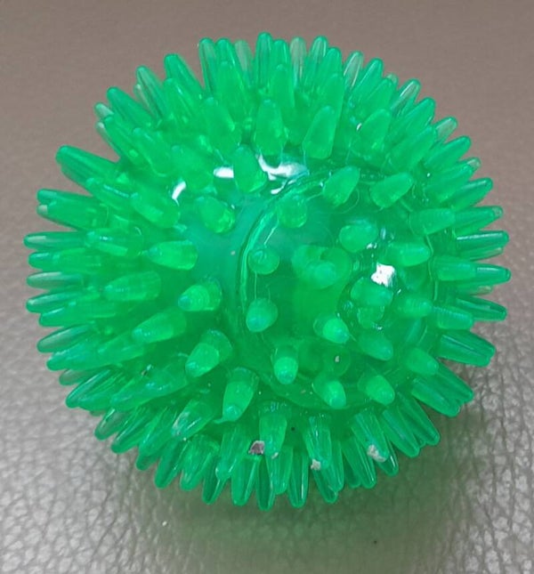 Honden Speelgoed Stekelbal Met Geluid Groen 6 Cm