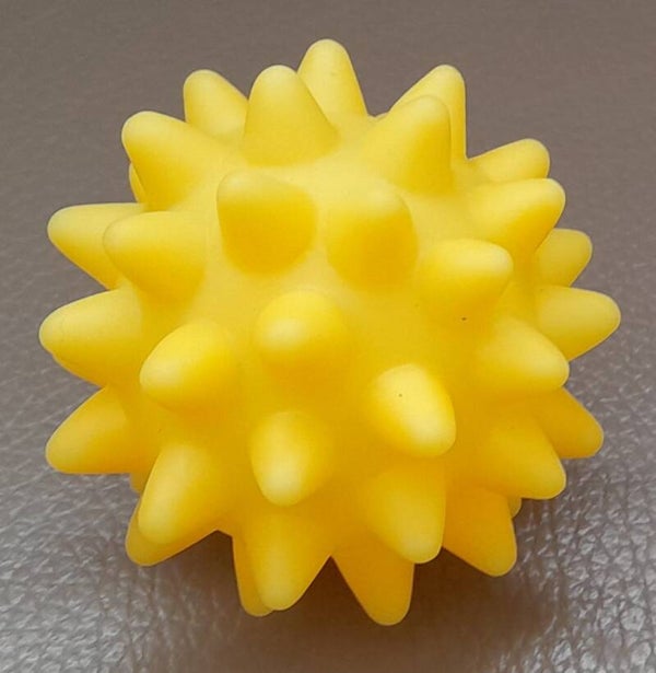 Honden Speelgoed Stekelbal Met Geluid Geel 6,50 Cm