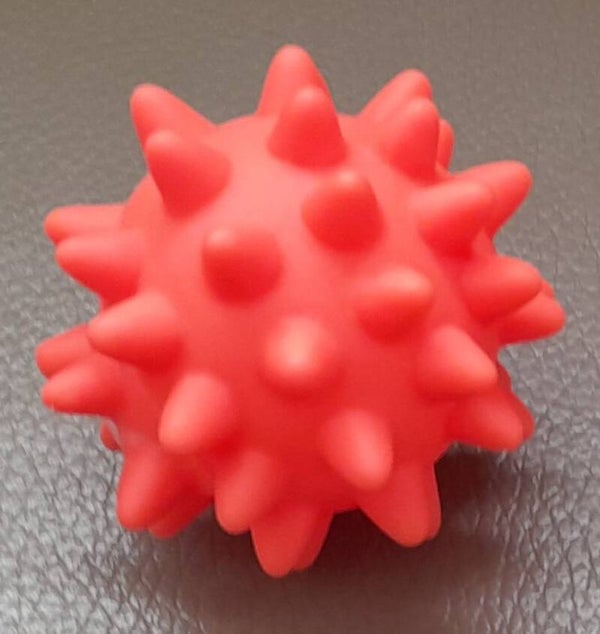 ABC Honden Speelgoed Stekelbal Met Geluid Oranje 6,50 Cm