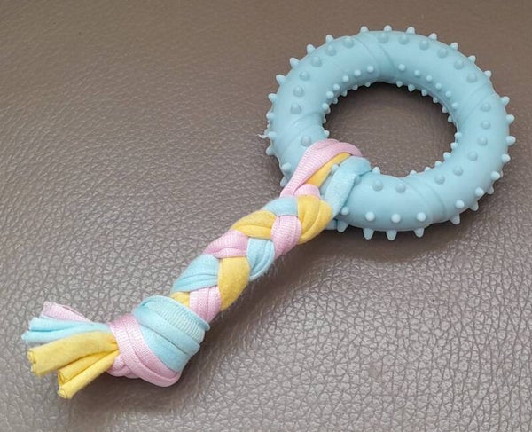 Honden Kauw Speelgoed Ring Blauw 7,50 Cm