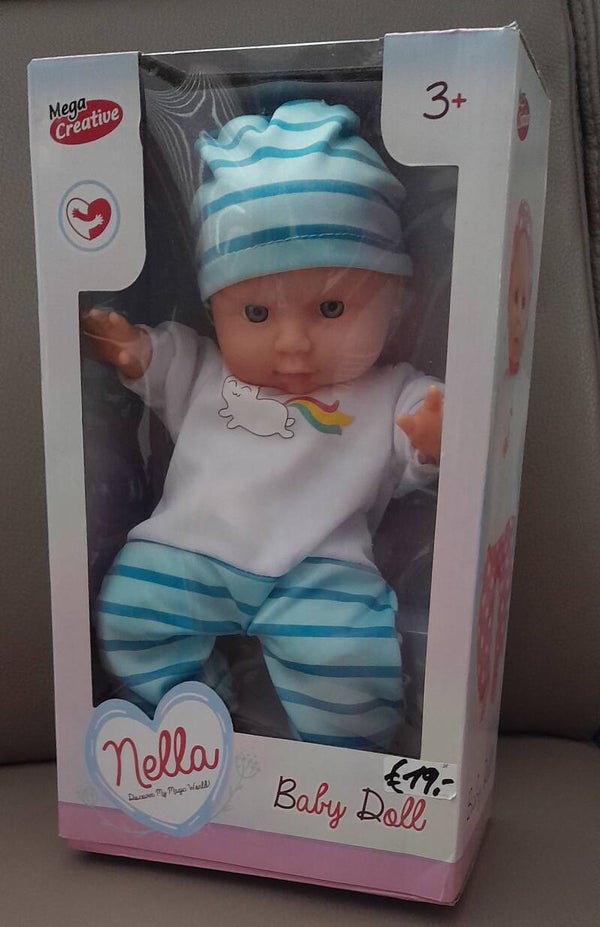 Mega Creative - Babypop Met Muts 30 Cm