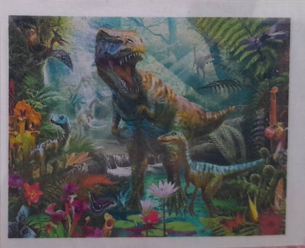 Diamond Painting - Ronde Steentjes - Dinosaurussen - 40 x 30 Cm