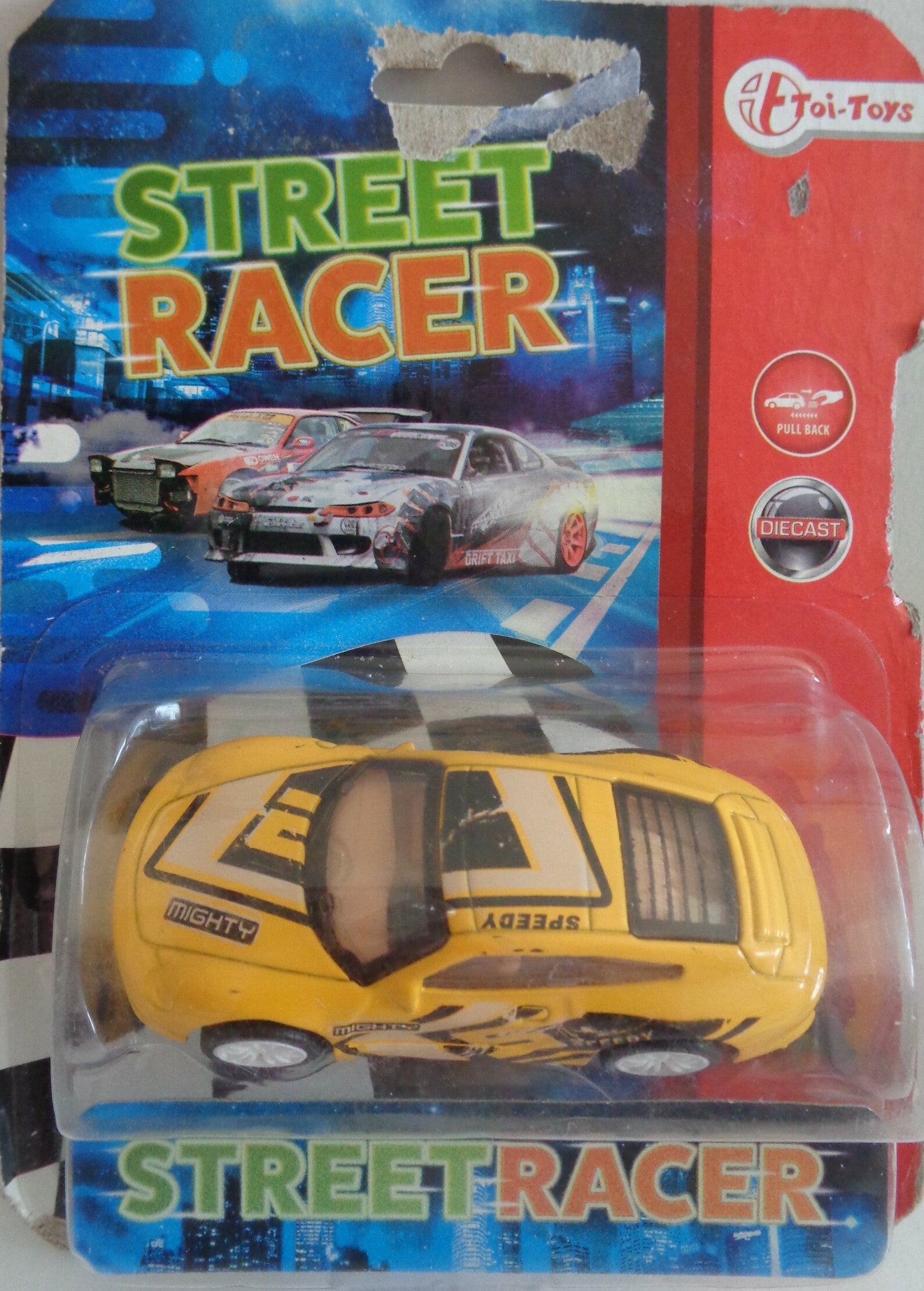 Toi-toys Street Racer  Geel - 8 cm