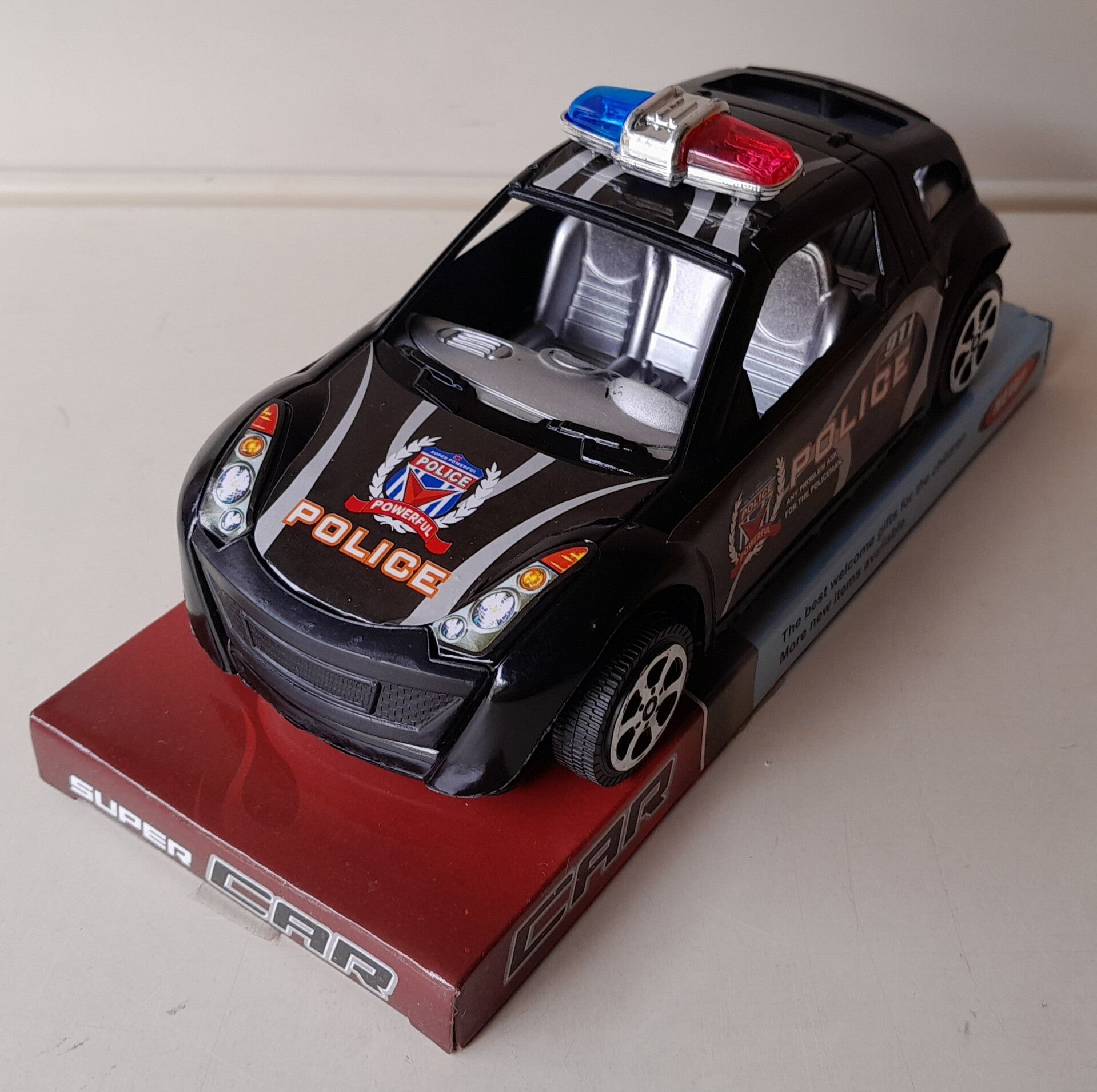 New Police Car Zwart