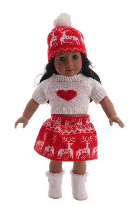 Babypoppen Ensemble Met Muts Hart 43 Cm