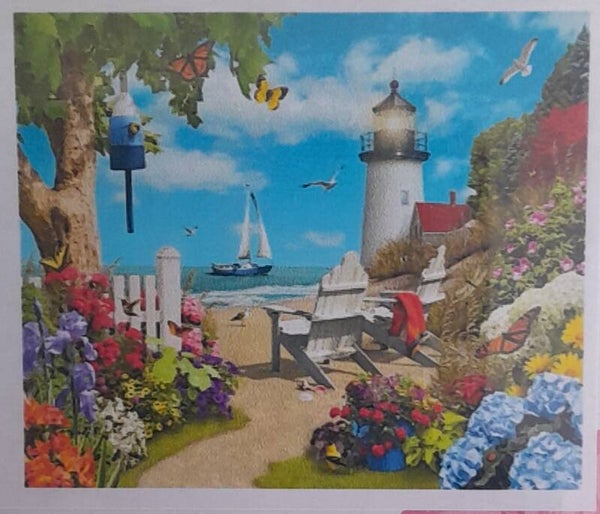 Diamond Painting - Ronde Steentjes - Vuurtoren - 50 x 40 Cm