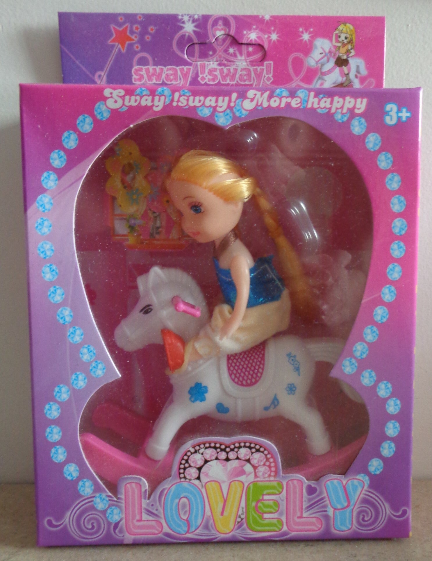 LG-Imports Lovely meisjes Blauw Topje  16 x 13 cm 4-delig