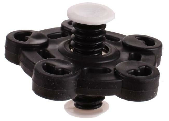 Tom Springing Flip Spinner Junior 7 Cm Zwart rond