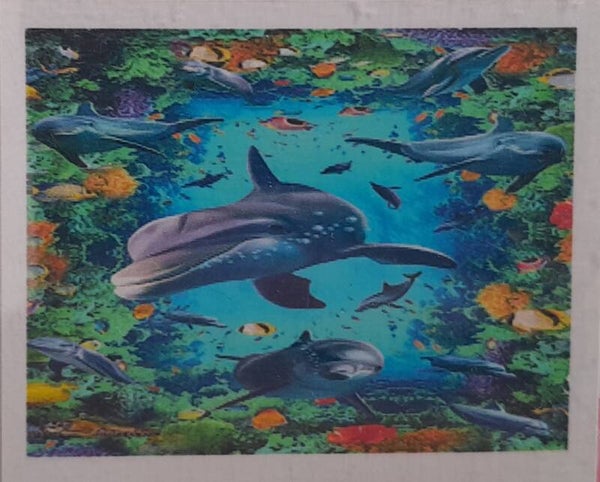 Diamond Painting - Ronde Steentjes - Dolfijnen - 40 x 30 Cm
