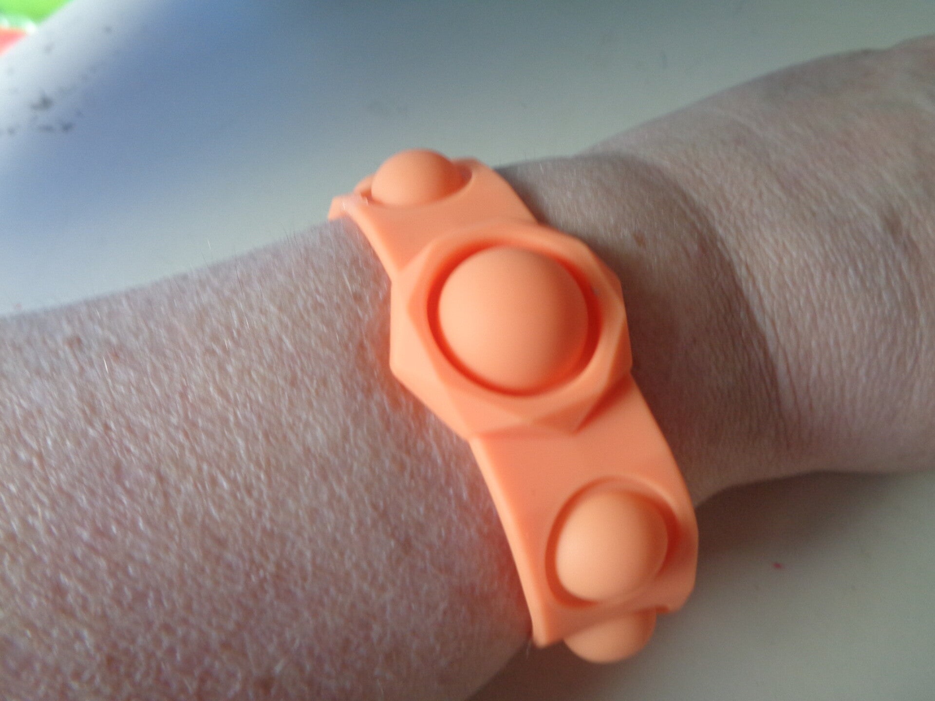 Fidget Pop It Amband Zacht Oranje
