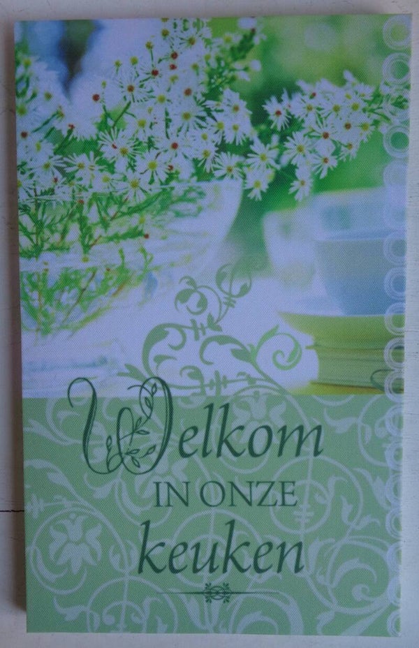 Tekst Kader Welkom In De Keuken - 13 * 21 cm