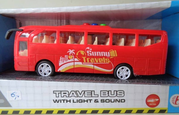 Toi-Toys Reisbus Sunny Travels 16 cm Rood